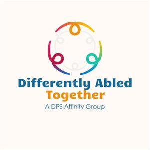 Yellow and Blue Disability People Logo 